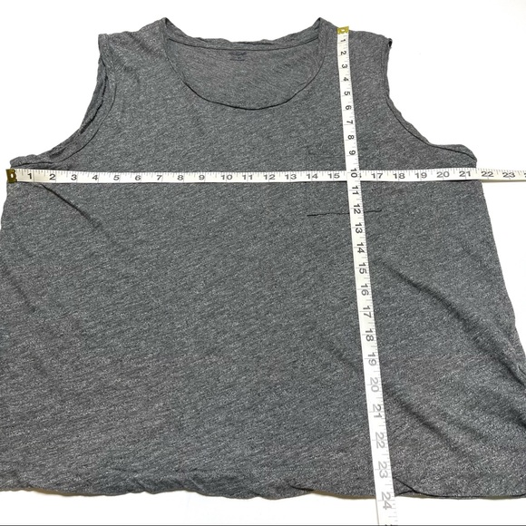 Madewell Whisper Cotton Gray Heathered Muscle Tank Top Size XL - Picture 9 of 10